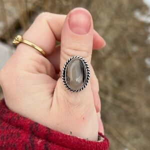Silver Agate Ring